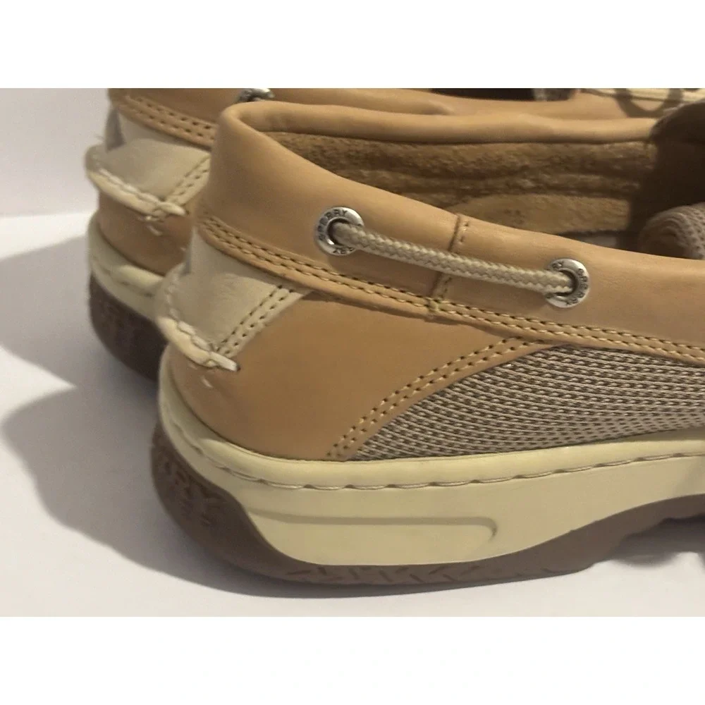 Speery Top Sider Men's Billfish 3 Eye Boat Deck Shoe Tan Brown Size 11.5 Leather